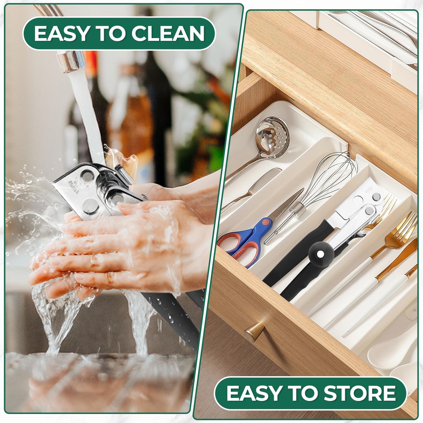 Roryimke Commercial Can Opener Manual Stainless Steel Heavy Duty Handheld Can Opener Extra-Long Handles Can Opener for Seniors for Big Cans