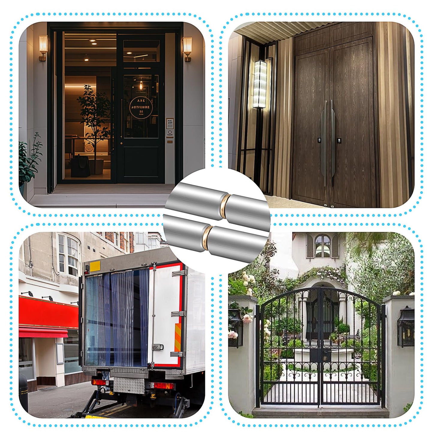 20 Pack Weldable Barrel Hinges, 3-1/8" x 1/2" Weld On Bullet Gate Hinges, Heavy Duty Carbon Steel Hinge, Ball Bearing Detachable Hinge for Gate,Trailer, Ramp, Door, Windows