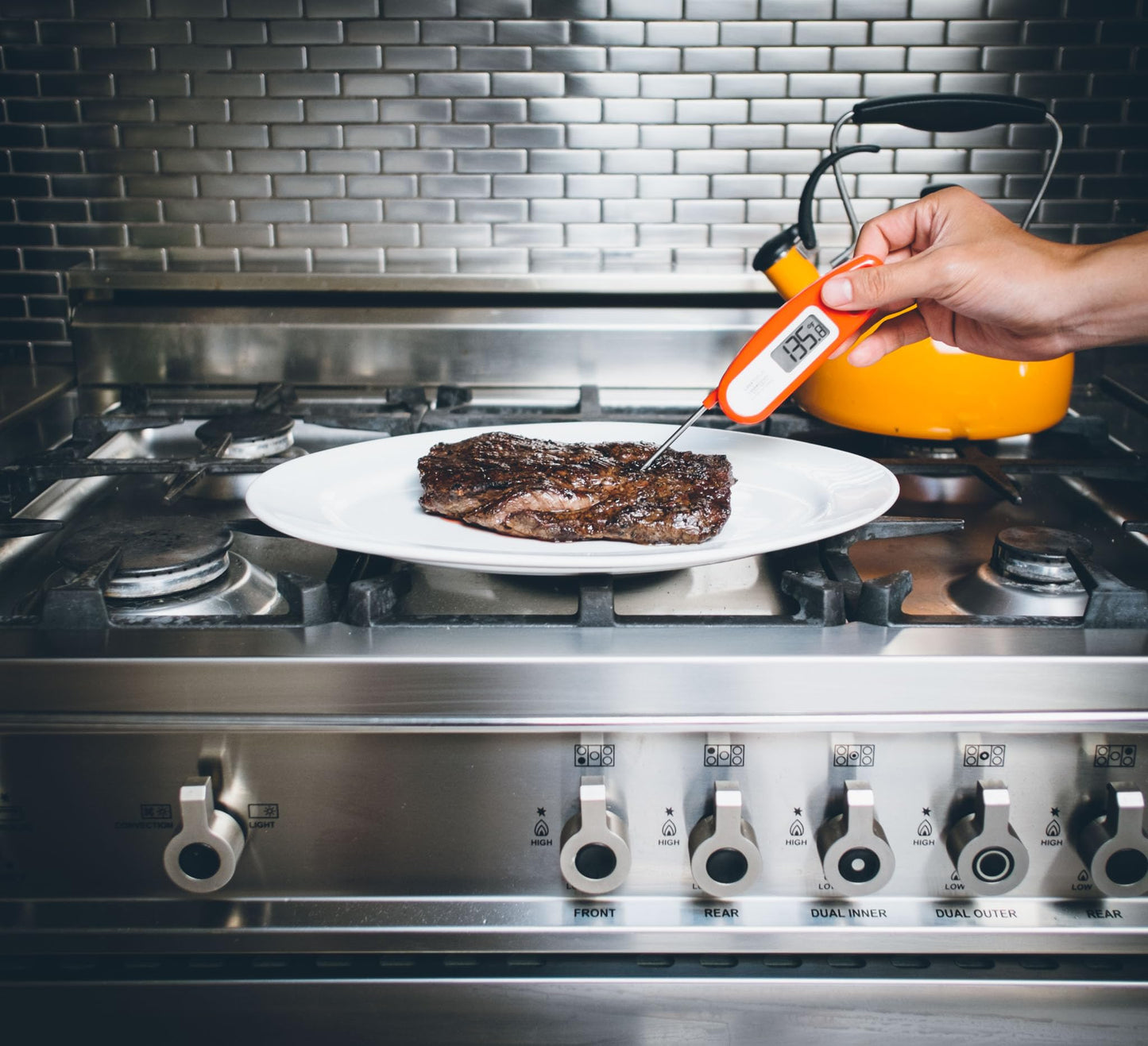 Lavatools Javelin® Ultra-Fast 2-Second Digital Instant Read Meat Thermometer for Cooking, 2.75" Probe, Compact Foldable Design, Large Display, Splash Resistant – Milk