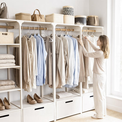 Utopia Home White Plastic Hangers 50 Pack - Clothes Hangers for Coat, Shirts,Trouser Suit - Space Saving Durable and Slim with Shoulder Grooves