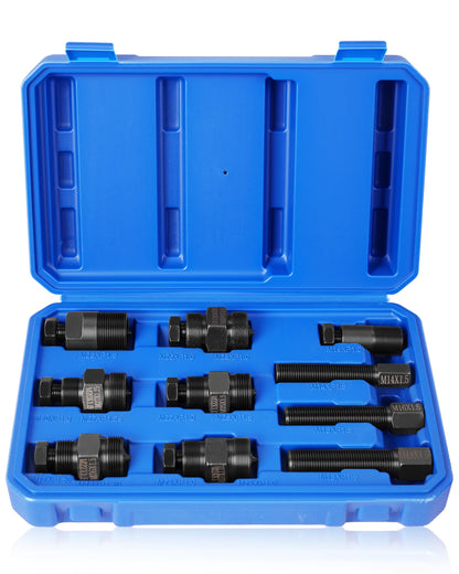 DAYUAN Motorcycle Flywheel Puller, Motorcycle Flywheel Extractor Compatible with Yamaha Kawasaki Honda Suzuki-10Pcs Set with Case