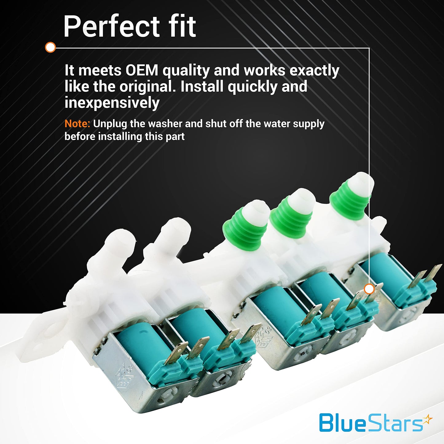 Ultra Durable DC97-15459G Washing Machine Inlet Valve Assembly Replacement Part by Blue Stars - Exact Fit for Samsung Washers - Replaces AP5623056 PS4220861 EAP4220861 3276197 ETC