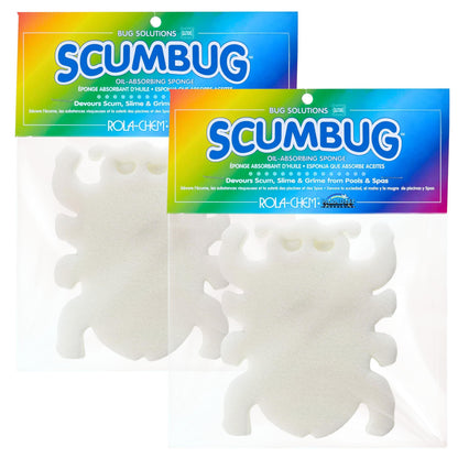 2 Pack Scumbug HotTub Scum Absorber – The Original, Highest Rated Scum Absorber Ever – Pool Sponge Oil Absorber for Hot Tub, Spa & Pool – Hot Tub Cleaning Tools That Soak Up Oil & Grime