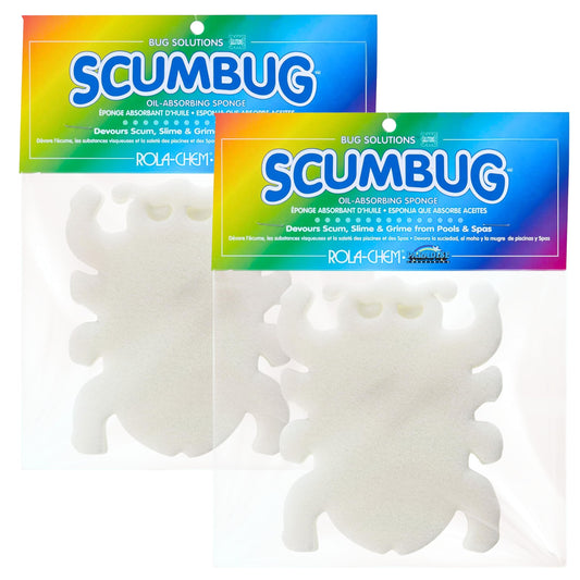 2 Pack Scumbug HotTub Scum Absorber – The Original, Highest Rated Scum Absorber Ever – Pool Sponge Oil Absorber for Hot Tub, Spa & Pool – Hot Tub Cleaning Tools That Soak Up Oil & Grime