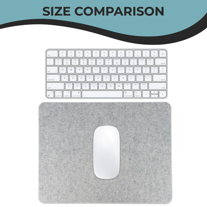BeaverPeak Merino Wool Mouse Pad, No Logo - 11.5" x 8.75" - Antimicrobial Felt Mouse Pad - Anti Slip Cork, Black Mousepad, Soft Merino Wool and Cork | Made in Canada, Zero Polyester (Black)