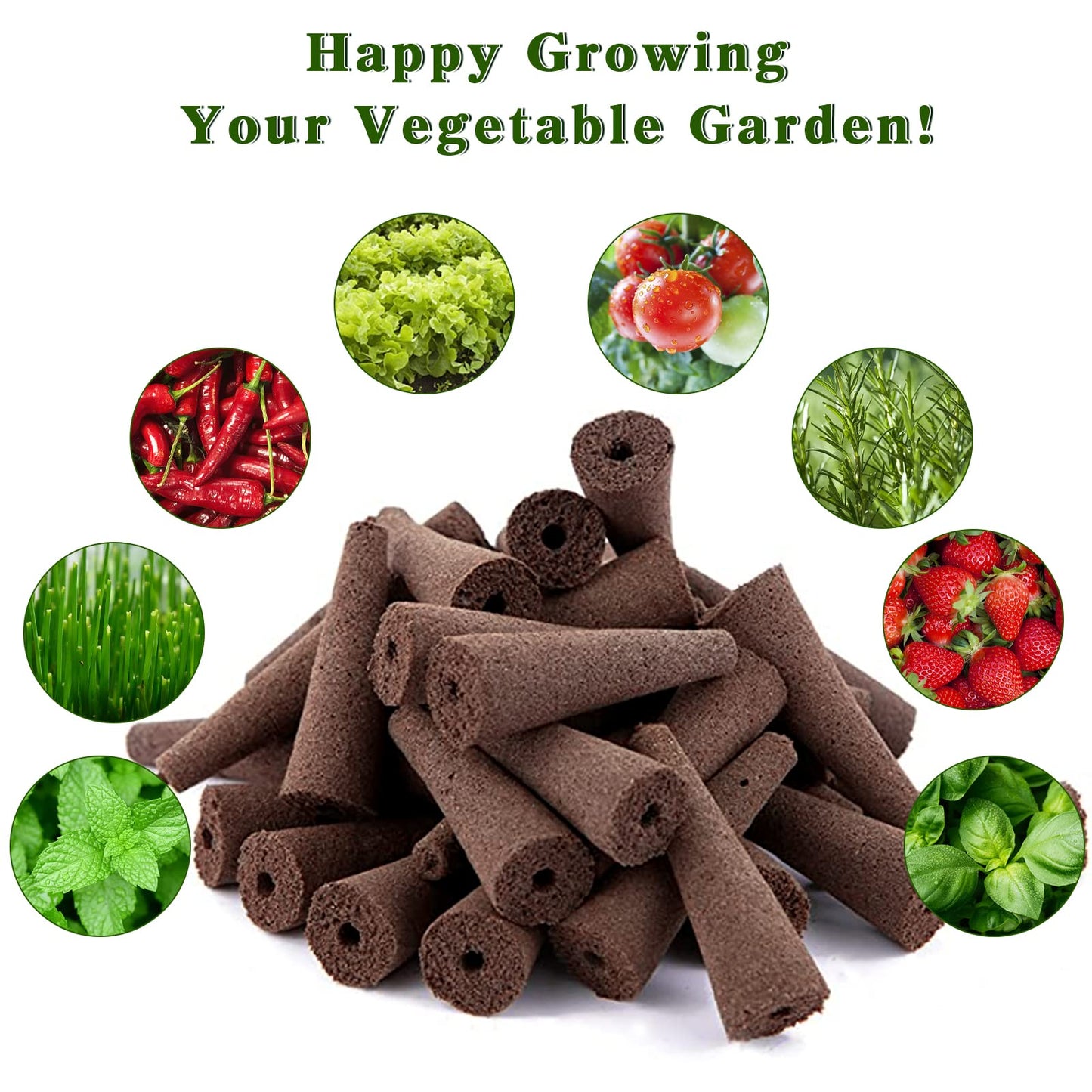 Yoocaa Grow Sponges for AeroGarden, 100 Pack Hydroponic Pods & 50 Labels Refill for Indoor Growing System, Seed Starter Pods Root Growth Replacement Sponges, Compatible with IDOO, QYO, LYKO