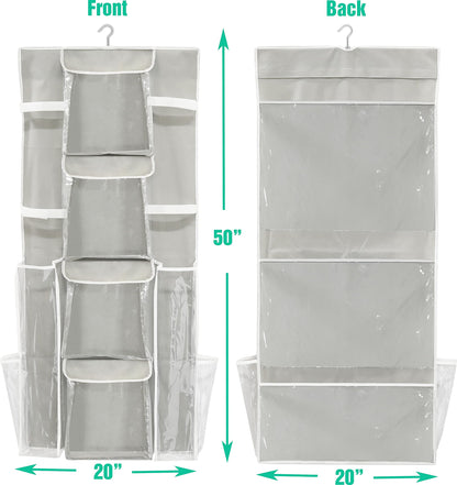 Simple Houseware Double-Sided Hanging Gift Bag & Wrap Organizer