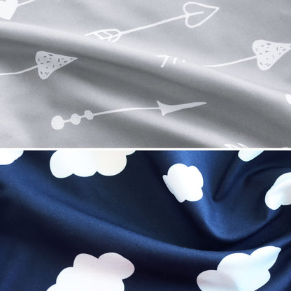Bassinet Fitted Sheet(33" x 20"), 4 Pack for Most Bedside Sleeper Bassinet, Bassinet Sheets, Breathable & Soft Microfiber, Grey/Navy