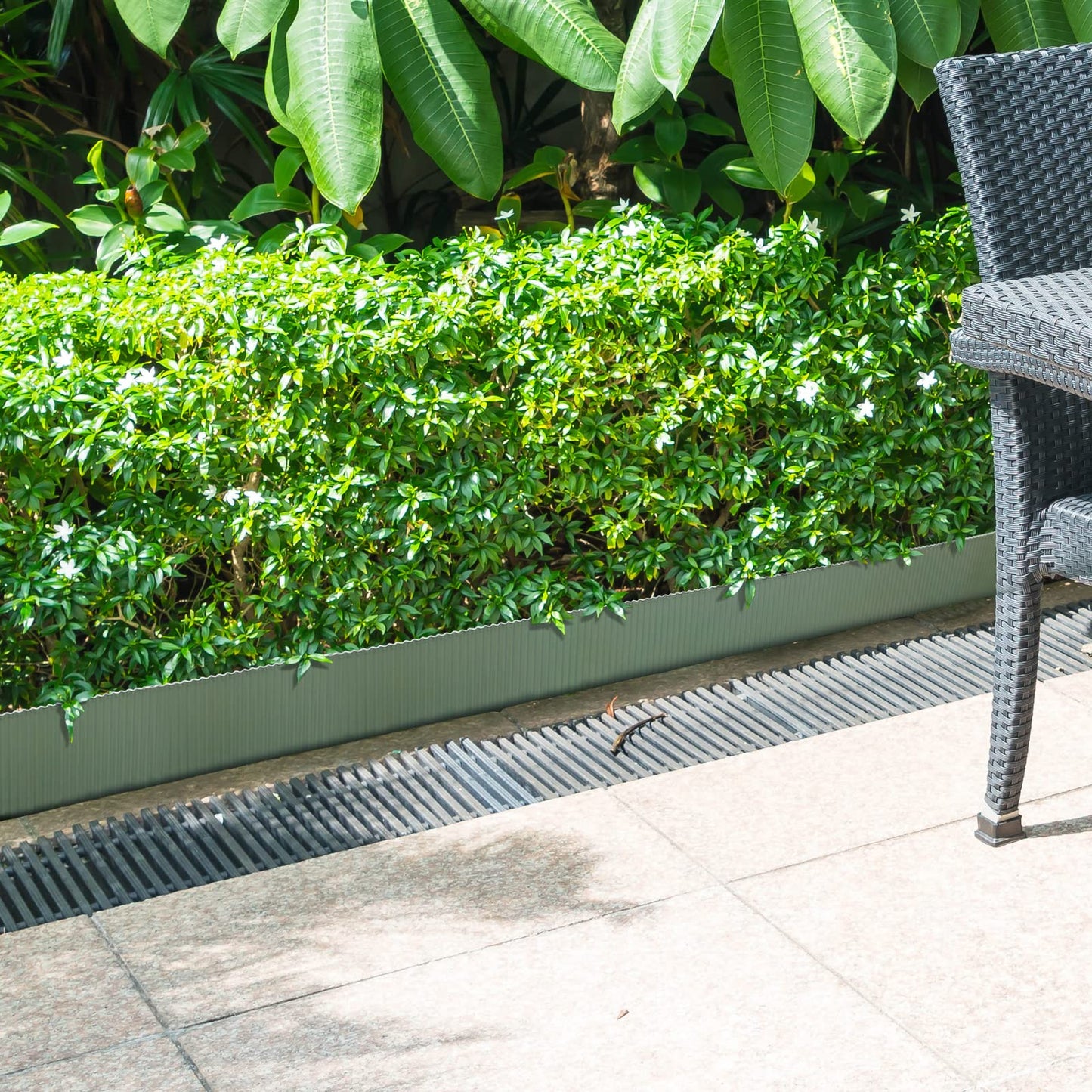 Worth Garden Corrugated Steel Landscape Lawn Edging - 6" x 20' Flexible Garden Lawn Border Edging for Raised Flower Bed Tree Fence