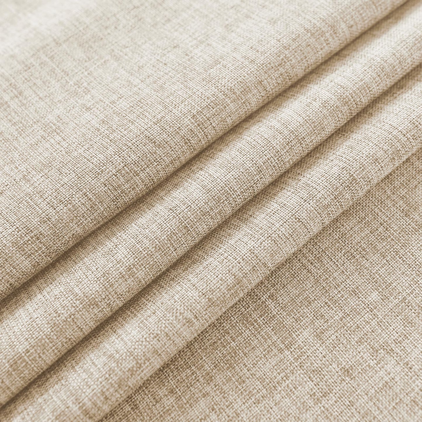 XWZO Faux Linen Round Tablecloth Wrinkle Free Stain Resistant Spillproof Washable Table Cloth for Kichen and Dinning Room Rustic Farmhouse Style Table Cover, Beige,60 inch, Round
