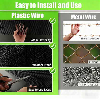 20 Ft Mesh Tree Guard Trunk Protectors with 100 Pcs Fixed Straps,Tree Bark Protector Flexible Net Tree Guard, Plant Protectors for Poultry Dog Rabbit Barrier Fence Netting for Garden Yard