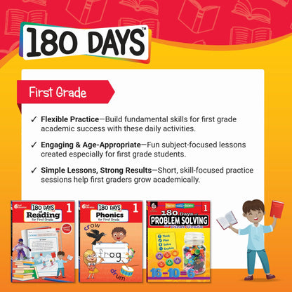 180 Days™: Math for First Grade: Practice, Assess, Diagnose