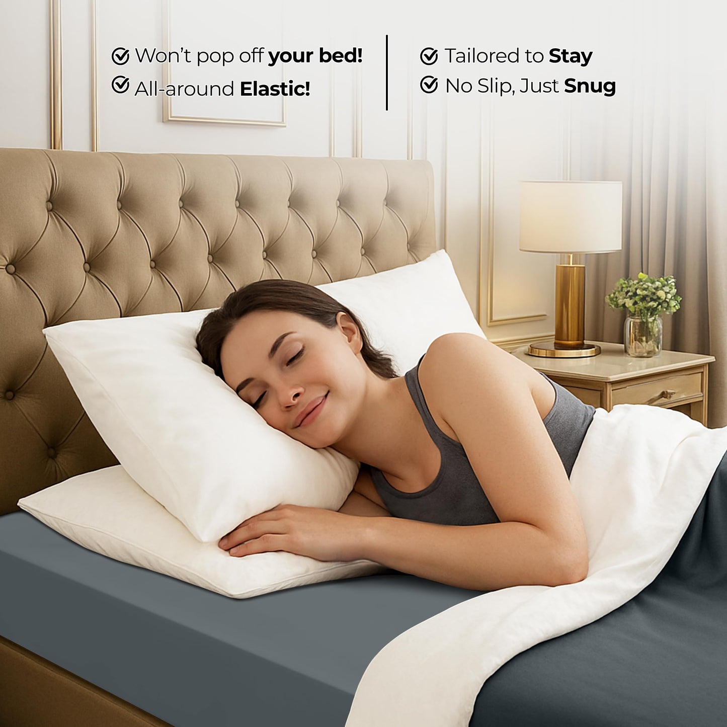 Utopia Bedding King Fitted Sheet - Bottom Sheet - Deep Pocket - Soft Microfiber -Shrinkage and Fade Resistant-Easy Care -1 Fitted Sheet Only (Grey)