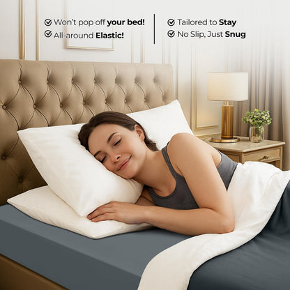 Utopia Bedding King Fitted Sheet - Bottom Sheet - Deep Pocket - Soft Microfiber -Shrinkage and Fade Resistant-Easy Care -1 Fitted Sheet Only (Grey)