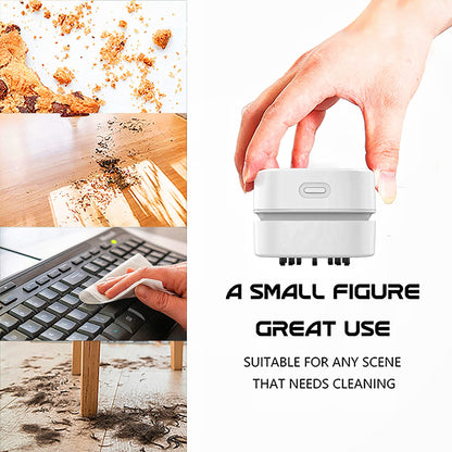 TRZLIFE Desk Vacuum Cleaner, Rechargeable and Durable Mini Table Vacuum Cleaner Must-Have Office Desk Accessory Sucks up Tiny Items and Crumbs from Desktop Drawer Countertop Ideal as a