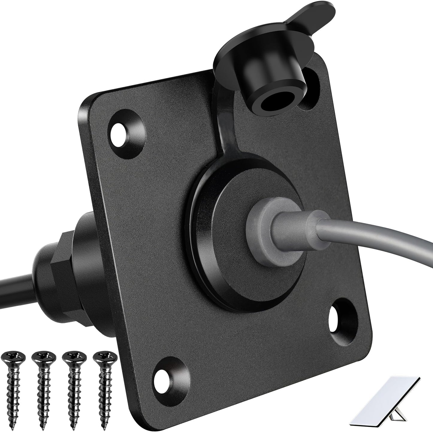 RVSPARK Waterproof Wall Socket Passthrough for Starlink Mini, Aluminum DC 5.5 x 2.1 Female Power Connector Outlet/Port – Perfect for RV Campervan, Caravan, Motorhome, Battery Box