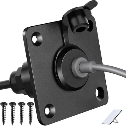 RVSPARK Waterproof Wall Socket Passthrough for Starlink Mini, Aluminum DC 5.5 x 2.1 Female Power Connector Outlet/Port – Perfect for RV Campervan, Caravan, Motorhome, Battery Box