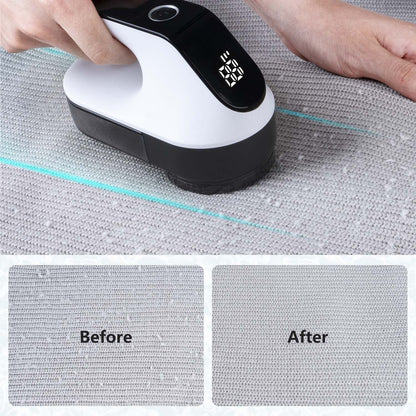 BAICIWE Electric Lint Remover, Rechargeable Fabric Shaver, Sweater Shaver for Clothes and Furniture with 3-Speeds and Battery Led Digital Display,2 Replaceable 6-Leaf Blades,Wall Mounted Storage Box