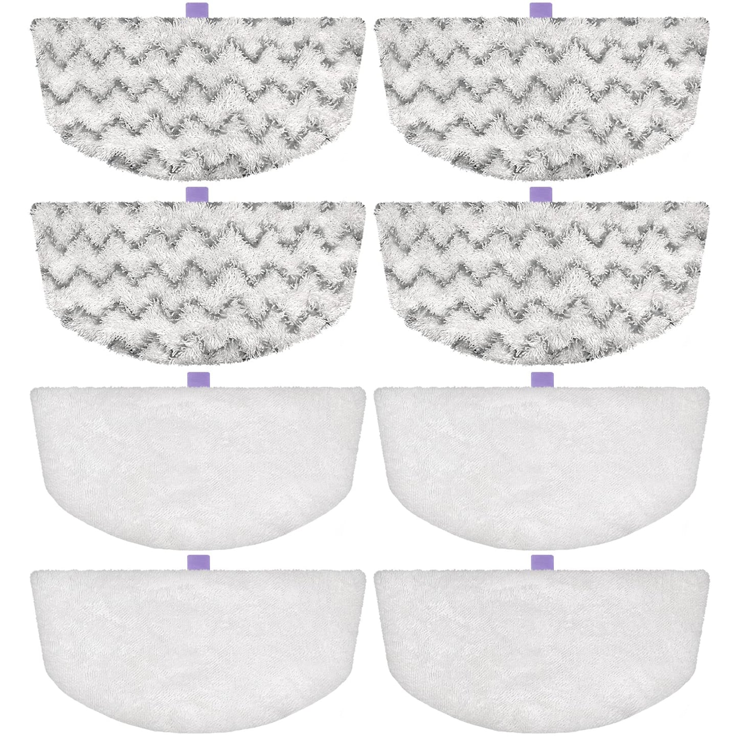 Steam Mop Replacement Pads Compatible with Bissell Powerfresh Steam Mop Pads for Bissell 1940 1806 1544 1440 2075 2685 Series Mops Resuable Floor Steamer Mop Pad Refills for Dry & Wet Cleaning, 8 Pack