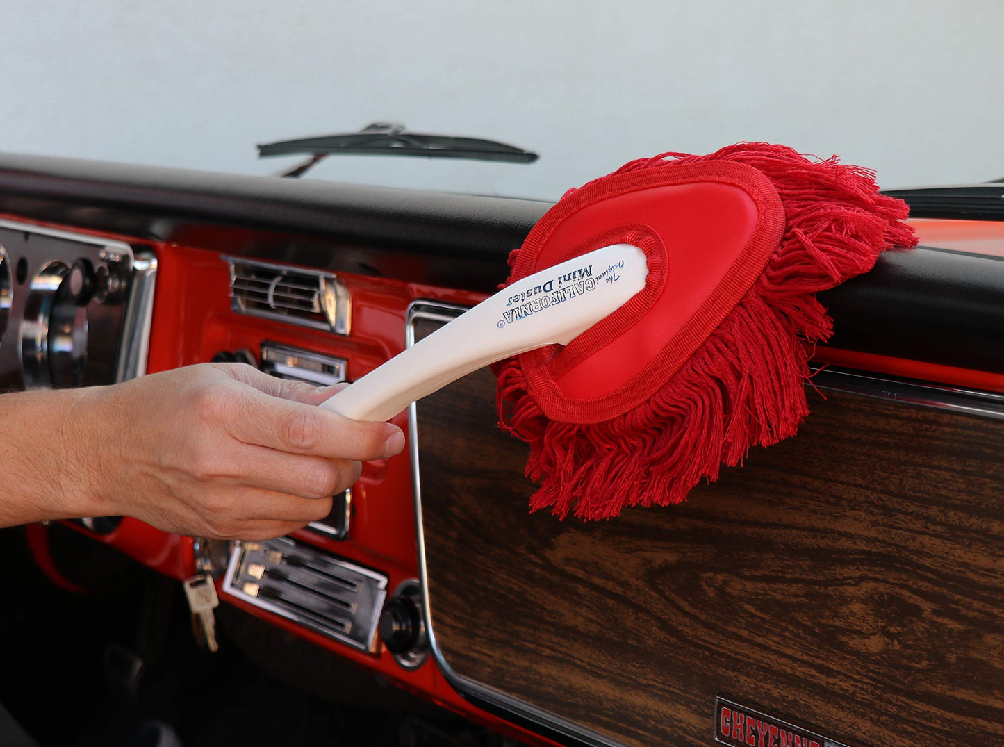 The Original California Car Duster 62447-8B Mini Duster, Red