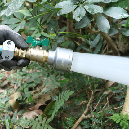 STYDDI Brass Garden Hose Shut Off Valve Full Flow, Heavy Duty 1-Way No Restricted-Flow Water Shut-Off Connector, 3/4” GHT Garden Hose Ball Valve Adapter Coupling, Lawn Hose-end Flow Control