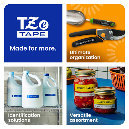 Brother Genuine TZe-231 Black on White Laminated Tape for TZe-Compatible P-Touch Label Makers, 12 mm Wide x 8 m Long