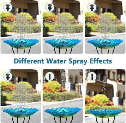 AMZtime Solar Fountain for Outdoors 2026 Upgrade 3.5W Solar Water Fountain, Solar Pond Pump with 10 Spray Effects - Floating Fountain Pump for Garden Pond, Bird Bath & Fish Tank