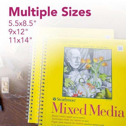 Strathmore STR-362-11 40 Sheet No.90 Mixed Media Pad, 11 by 14"