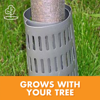 Dimex EasyFlex Plastic Tree Trunk Protectors, 6 Count, Grey (1131-6C)