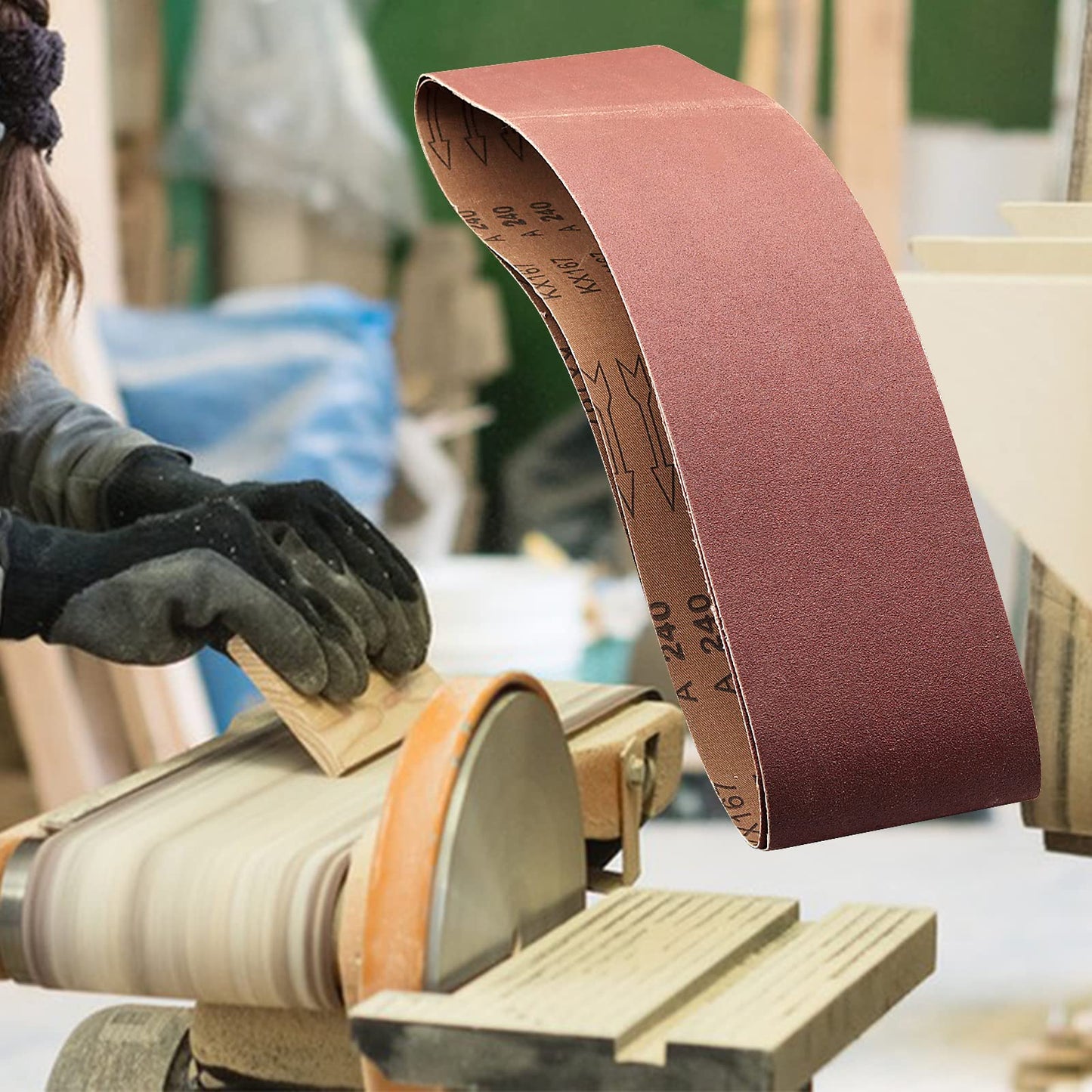 Sanding Belts 4x36, 240 Grit Aluminum Oxide Belt Sander Sandpaper 4 x 36-Inch Belt Sander, 12-Pack
