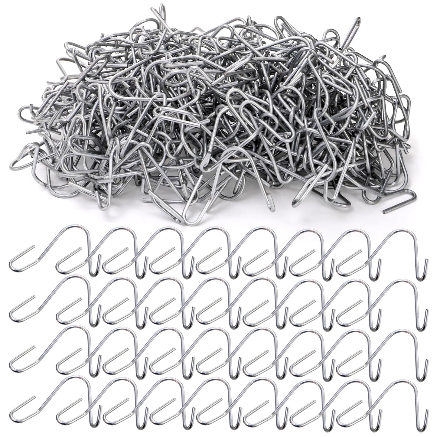 ZENFUN 250 Pcs T Post Clips, Galvanized Steel Fence Clips Bulk Rust Resistant T Post Wire Clips Fence Wire Fasteners for Securing Wire Park Fence, Fixing Highway Sport Fences