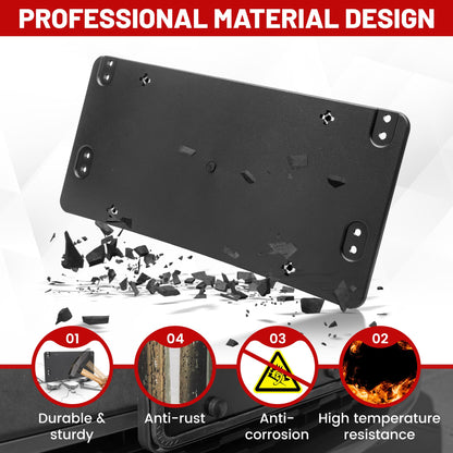RED WOLF Rear License Plate Bracket Fit for 2008-2023 Mercedes-Benz Replace for Tail Bumper Car Tag Holder Frame Replace OE 1698170211 A0008101711 w/Mounting Screws Cover Wrench