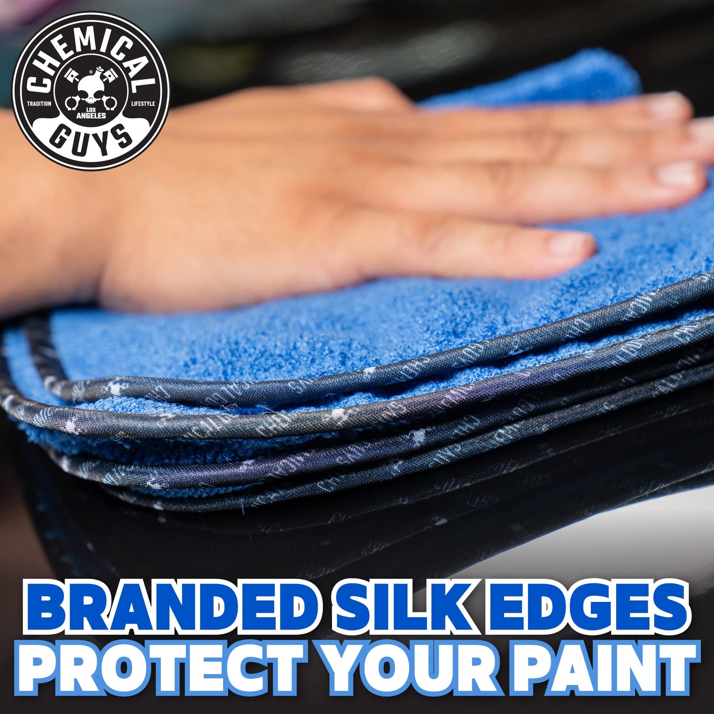 Chemical Guys Professional Grade Premium Microfiber Towels, Blue (16" x 16") (Pack of 3) - Safe for Car Wash, Home Cleaning & Pet Drying Cloths