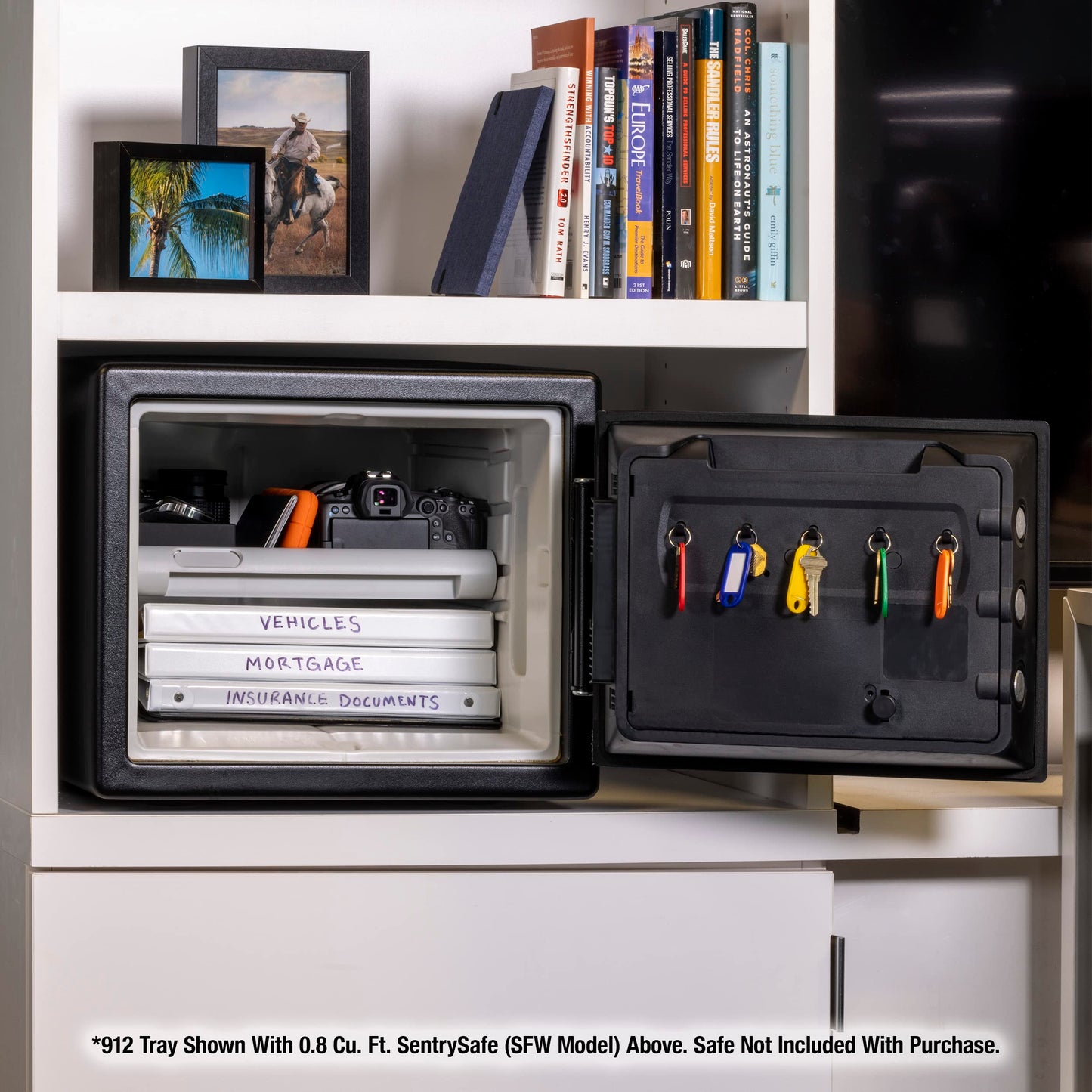 SentrySafe Shelf Insert for SFW082 and SFW123 Fireproof and Waterproof Safes, Multi-Positional White Safe Tray Accessory for 0.8 and 1.2 Cubic Feet Safes, 912