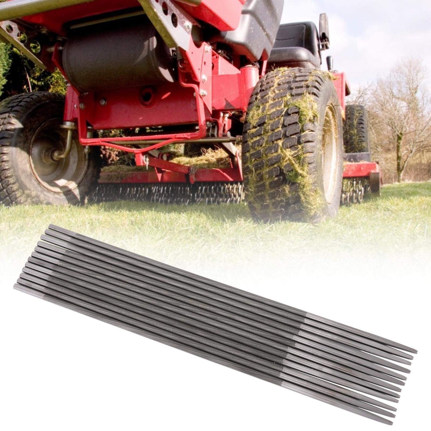 Chainsaw File, 4mm 5/32 Inch Professional Chainsaw Chain, Kuuleyn 12 Pcs Sharpening Round Chainsaw Sharpening Files Woodworking Chain Saw File