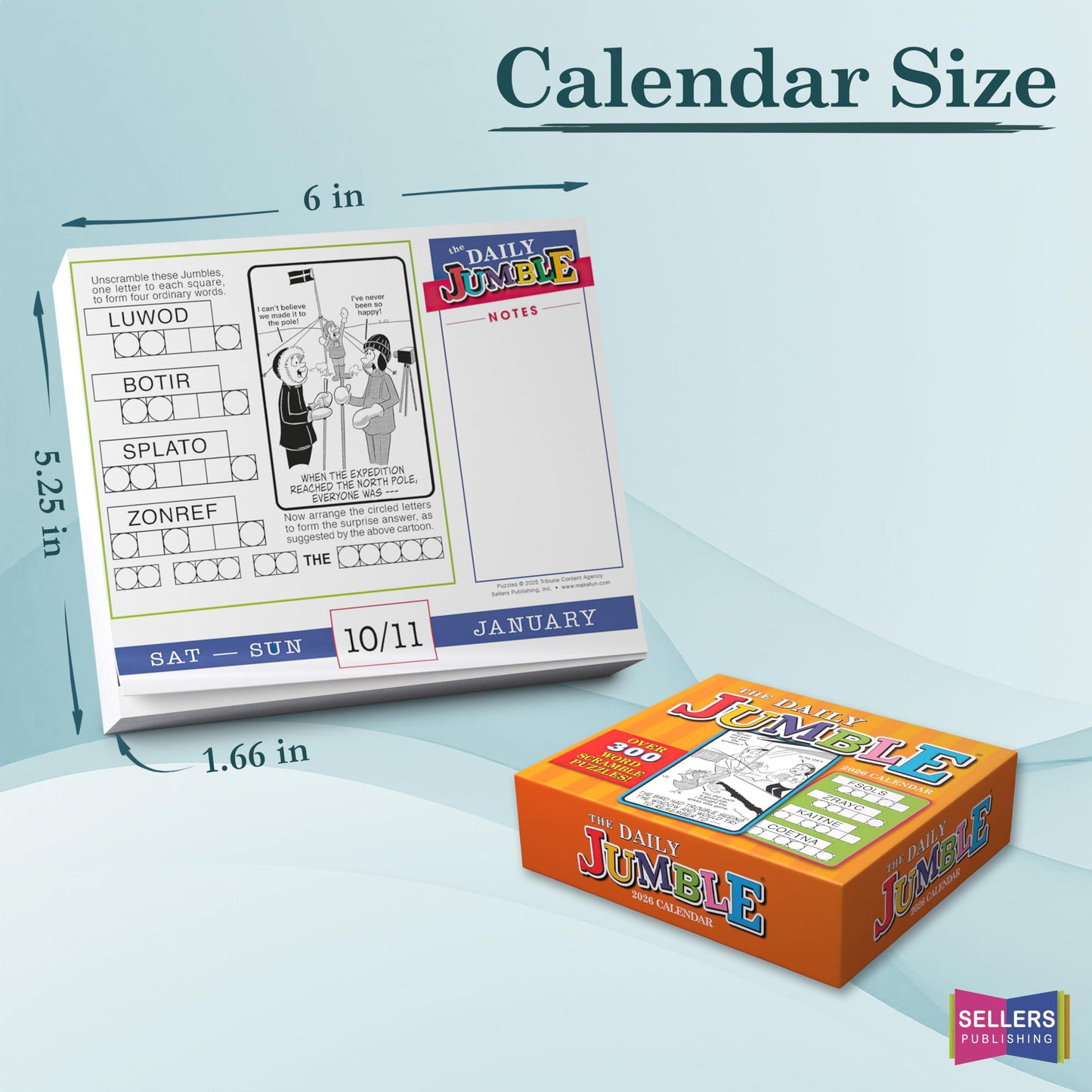 The Daily Jumble 2026 Boxed Daily Desk Calendar: Brain-Teasing Puzzles and Challenges