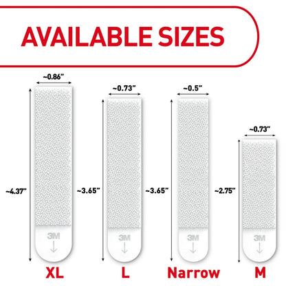 Command Narrow Picture Hanging Strips, Damage Free Hanging Picture Hangers, No Tools Wall Strips for Living Spaces, 12 White Adhesive Strip Pairs. Easy to Open Packaging (24 Strips)