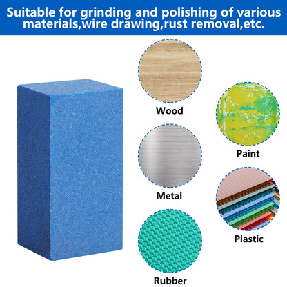 3 Pcs Gummy Rubber Abrasive Stone- Edge Grinding Rubber Block Stone- Soft Snowboard Gummy Stone- Snowboard Ski Stone for Removing Rust and Burrs (Blue 60 Grit, Green 120 Grit)