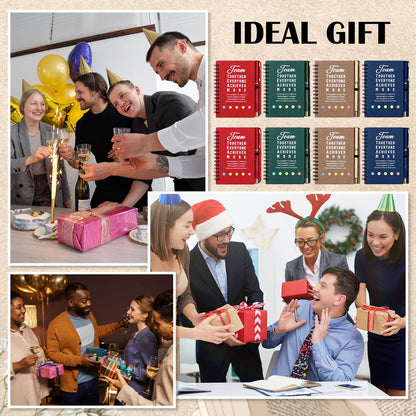 8 Set Team Gifts Employee Appreciation Gift Bulk Inspirational Team Spiral Notebooks with Sticky Notes Motivational Ballpoint Pens Thank You Gifts for Coworker Staff Teacher Christmas School Office