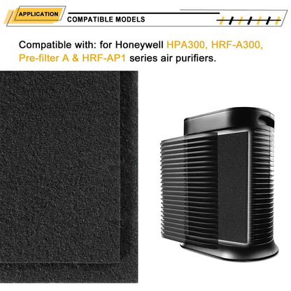 6 Pack HPA300 Pre-Filters for Honeywell HPA300 Air Purifier Series, Premium Quality Activated Carbon Filters Replacement