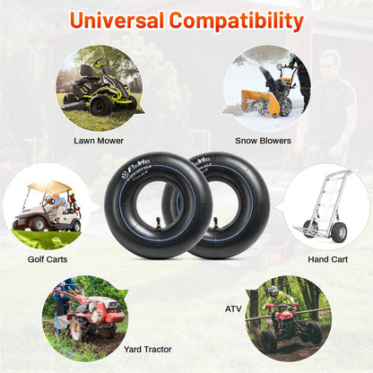 2 PCS 4.10/4.00/3.50-6 (13 x 4.00-6) Replacement Heavy Duty Inner Tube with TR87 Bent Valve Stem Compatible with Wheelbarrows, Mowers, Hand Trucks and More 3.50-6 4.00-6 4.10-6 Tire Tubes(T-025)