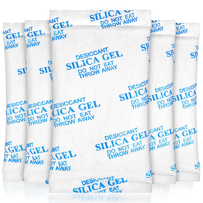 Yeather 50 Gram 20 Packets Silica Gel Packets - Food Safe Reusable Desiccant Moisture Absorbers Dehumidifiers for Spices, Jewelry, Shoeboxes, Electronics Storage