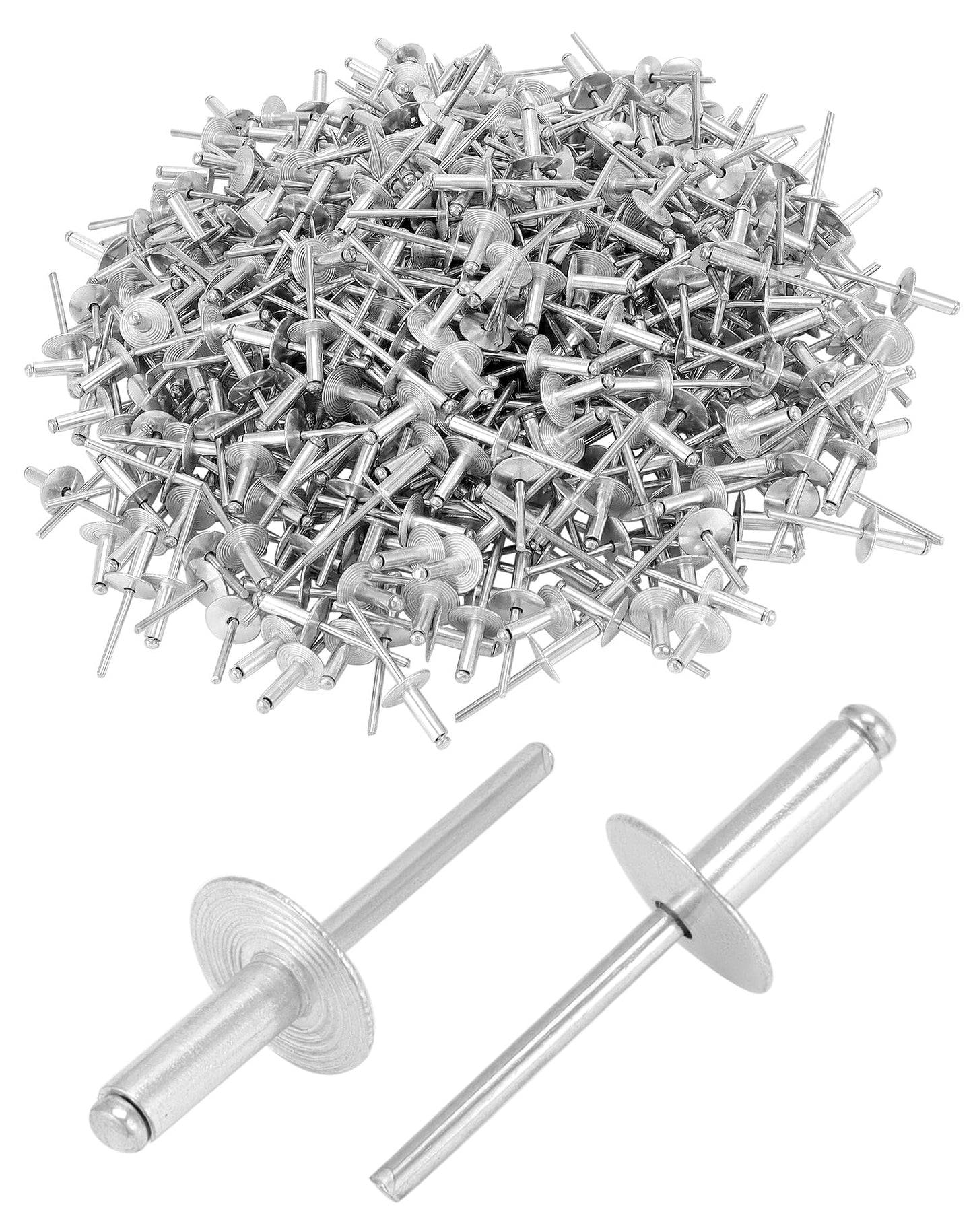 QWORK Large Flange Blind Rivets, 500 Pcs Blind Rivet, 5/8" Flange Diameter, 3/16" x 5/8"