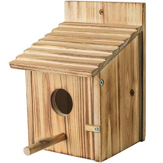 Bird Houses for Outside，Wooden Birdhouse with Open House Design - Perfect Nesting Box for Bluebirds - Ideal for Outside - Blue Bird House for Outdoor Clearance
