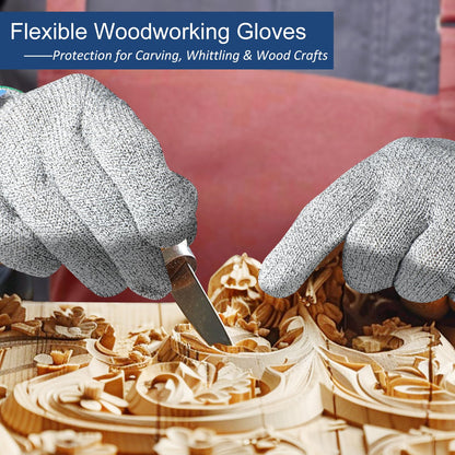 Dowellife Cut Resistant Gloves A9 Maximum Protection - Food Grade Kitchen & Chef Gloves for Food Prep, Knife Cutting, Mandoline Slicing, Butcher, Oyster Shucking, Fish Handling (Small)