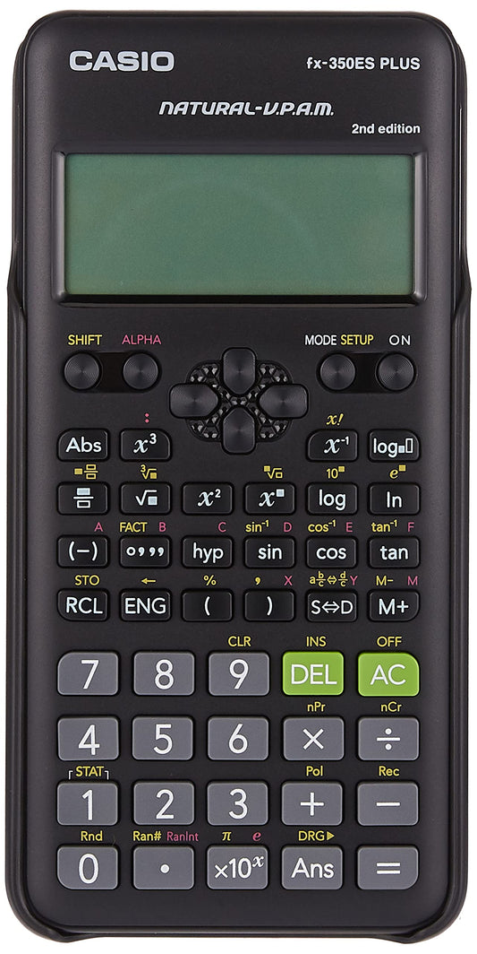 CASIO fx-350ES Plus -2nd Edition- | Natural Textbook Display Models, School & LAB, Calculators School & LAB. Natural Textbook Display Models