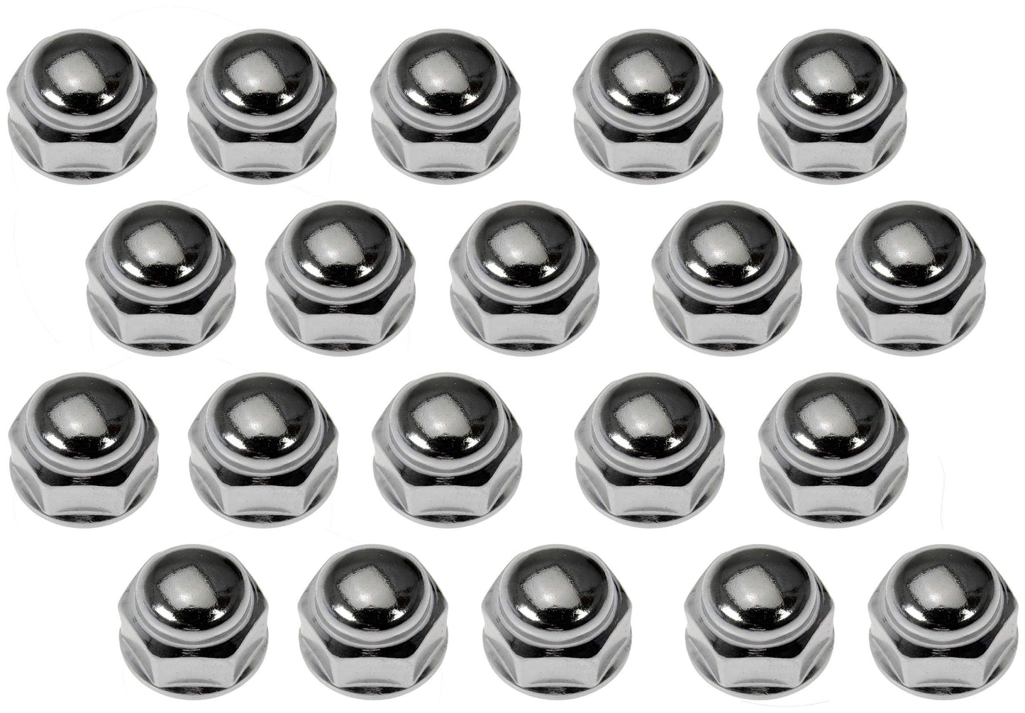 Dorman 711-265 Wheel Nut Chrome Acorn Bulge Seat 1/2-20 Compatible with Select Models, 20 Pack