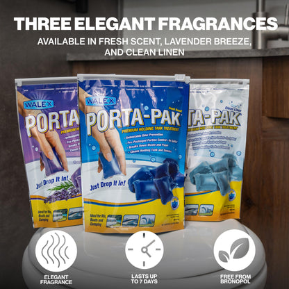 Walex PPRVLAV Porta-Pak Holding Tank Deodorizer - Lavender, 10 Pack
