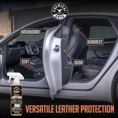 Chemical Guys HydroLeather Ceramic Leather Protective Coating for Car Interiors, Furniture, Apparel, Boots, and More (Works on Natural, Synthetic, Pleather, Faux Leather and More) 473 ml