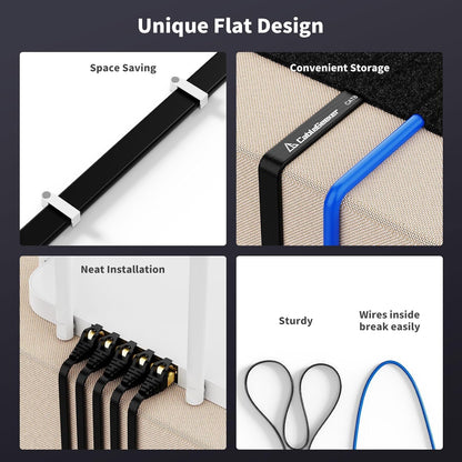 Cat8 Ethernet Cable 7ft 5Pack Black, 2000MHz 40Gbps High Speed LAN Cord, RJ45 Flat Cat 8 Patch Cable for Modem/Router/PC/PS5/Xbox, Black Connectors
